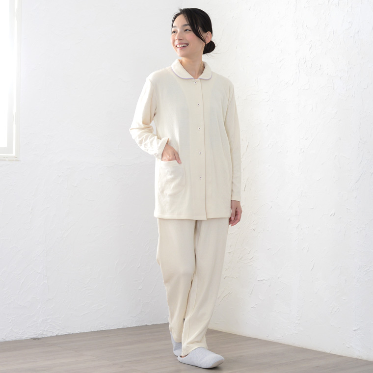 癒しのパジャマ レディース パジャマ オーガニックコットン 綿 2重 接