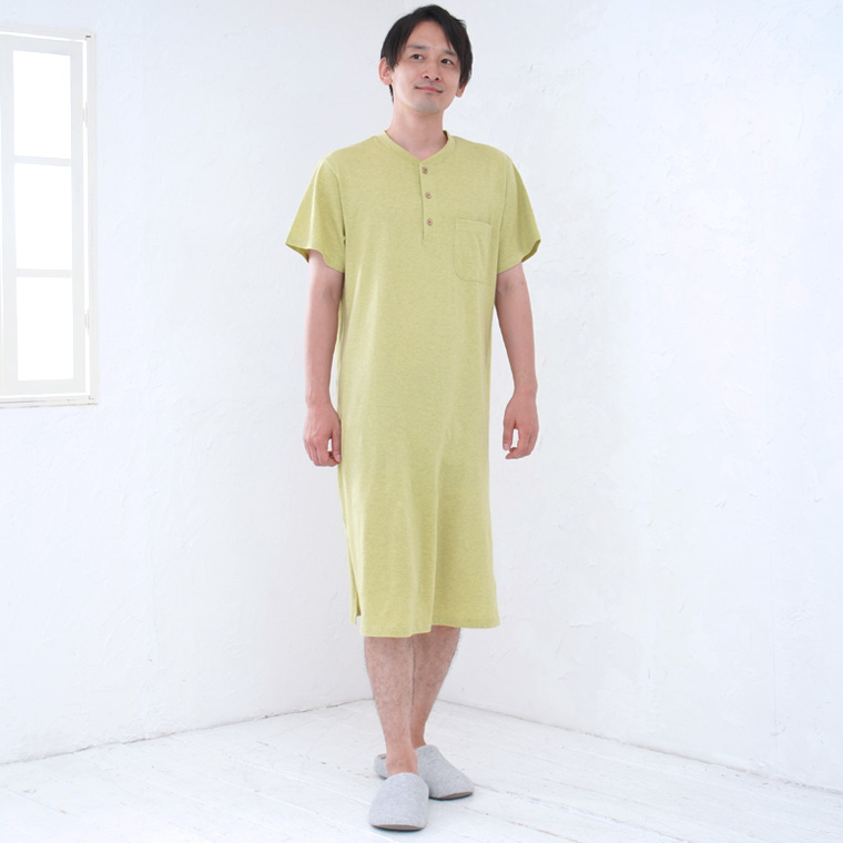閉店感謝祭】パジャマ ネグリジェ ワンピース メンズ オーガニック