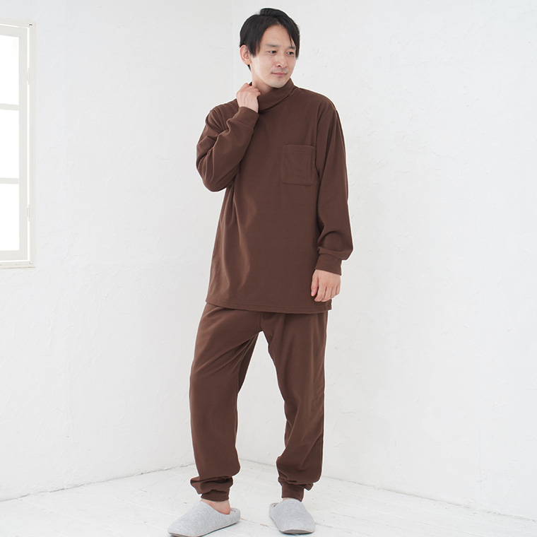 10%OFF対象】パジャマ メンズ 冬 スーパーマイクロフリース超極細繊維