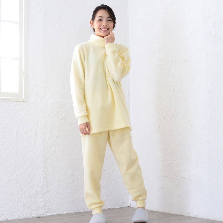 日本製フリースパジャマ ペア 男女兼用 冬 あったか微笑みシリーズ