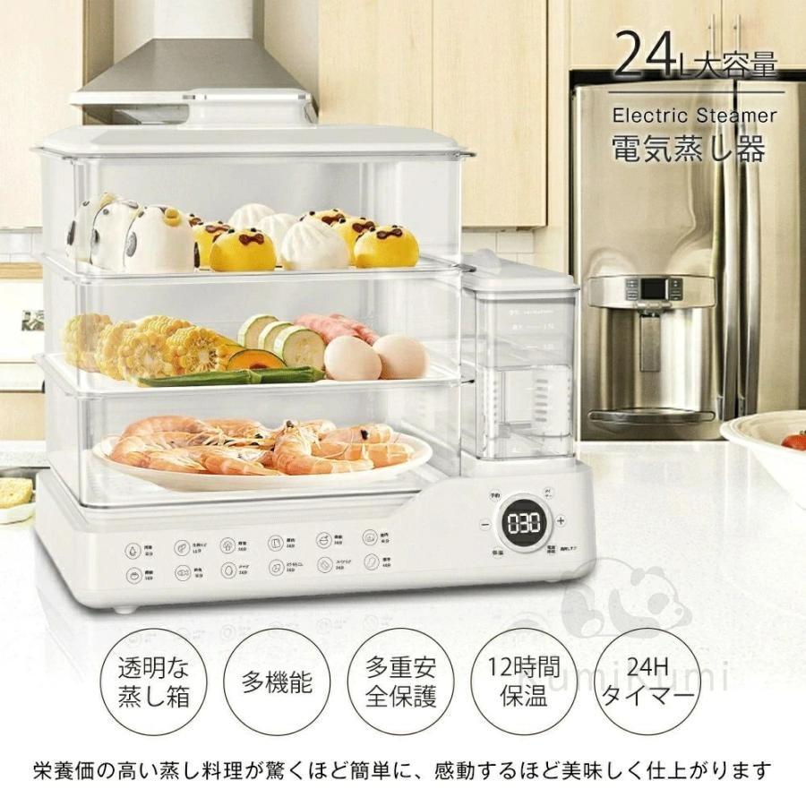 オプションのステンレス板付き！24L 家族向け電気蒸し器 G-DZGJ-01_1.jpg
