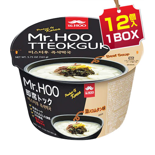 Mr.Hoo 即席トック 163g×1個 トックカップ麺 韓国お雑煮 もちスープ