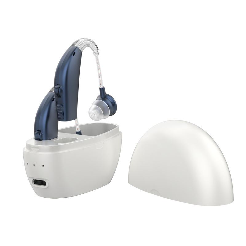 補聴器 両耳装用集音器 左右両用 音声拡張器 充電式 耳掛け 高齢