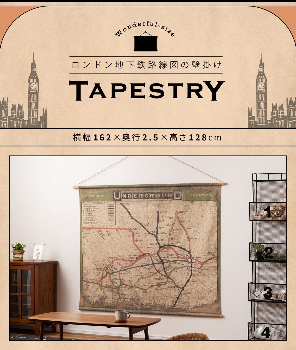 東谷 タペストリー 壁掛け カフェ おしゃれ 壁飾り ビンテージ