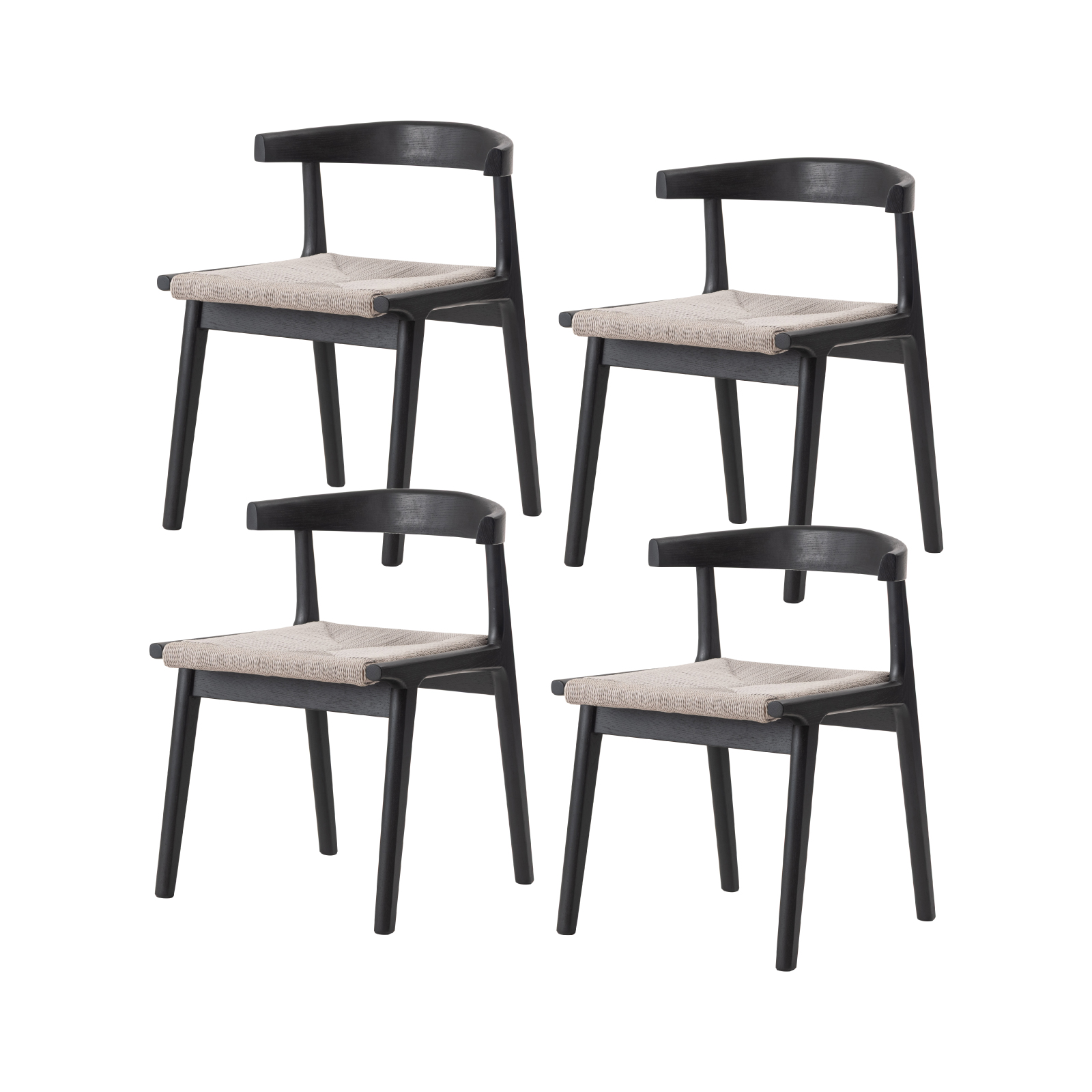 東谷 ダイニングチェア 4脚セット ペーパーコード 座面高42cm 椅子