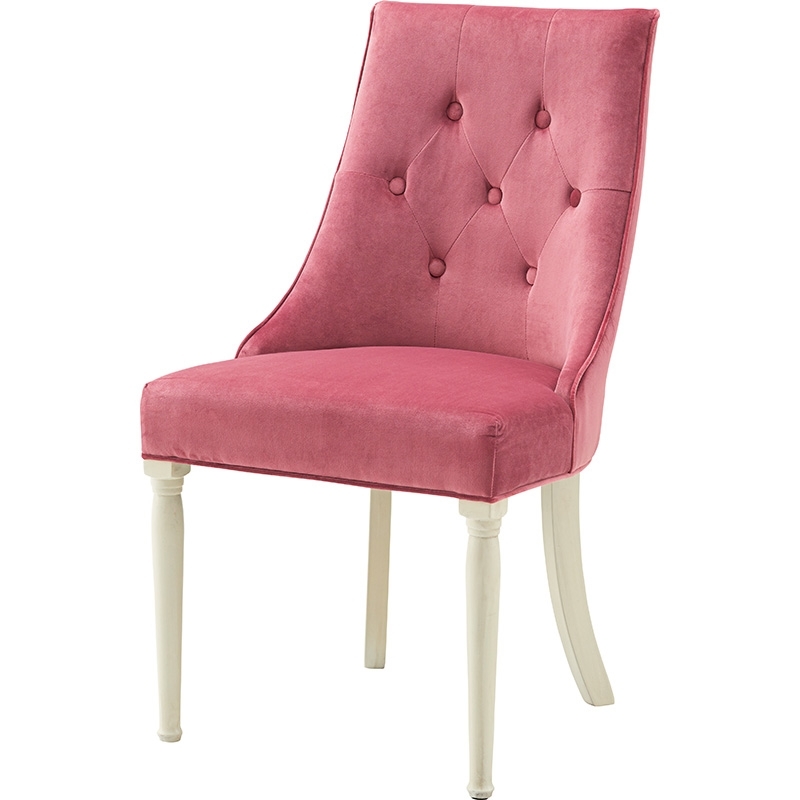 東谷 ダイニングチェア チェア ベロア 椅子 2脚セット 北欧 白  