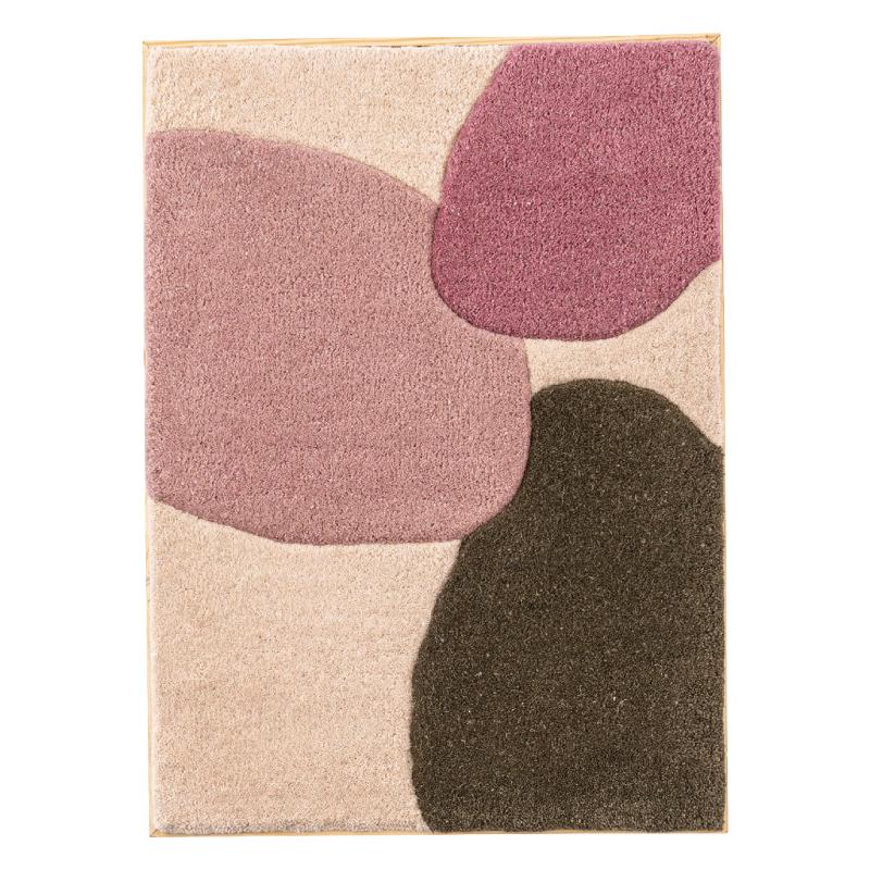 東谷 アートパネル 壁掛け タフティング 立てかけ ウール 抽象的 幾何