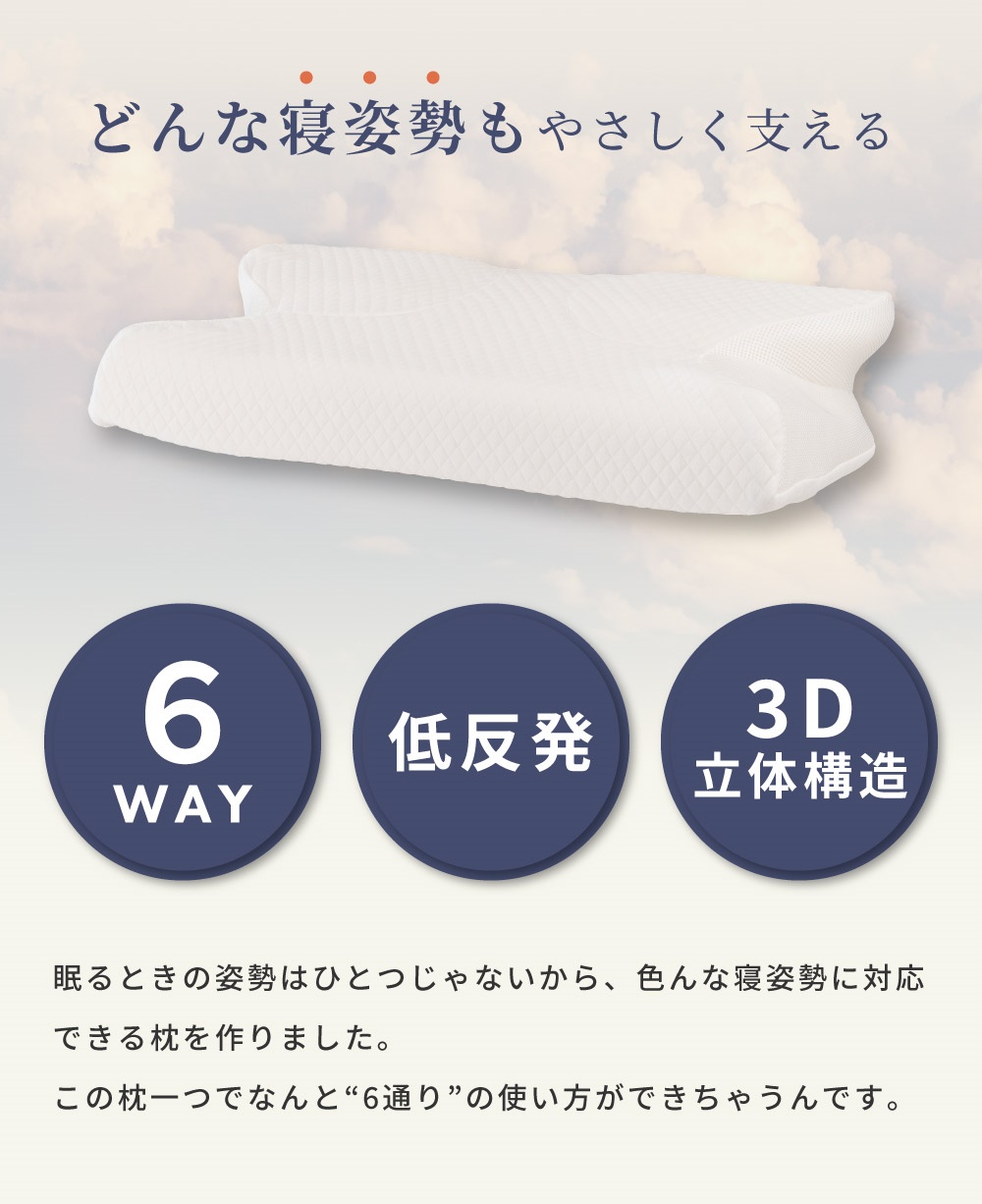 東谷 枕 低反発 うつ伏せ カバーリング 洗える 枕 仰向け 横向き 腰