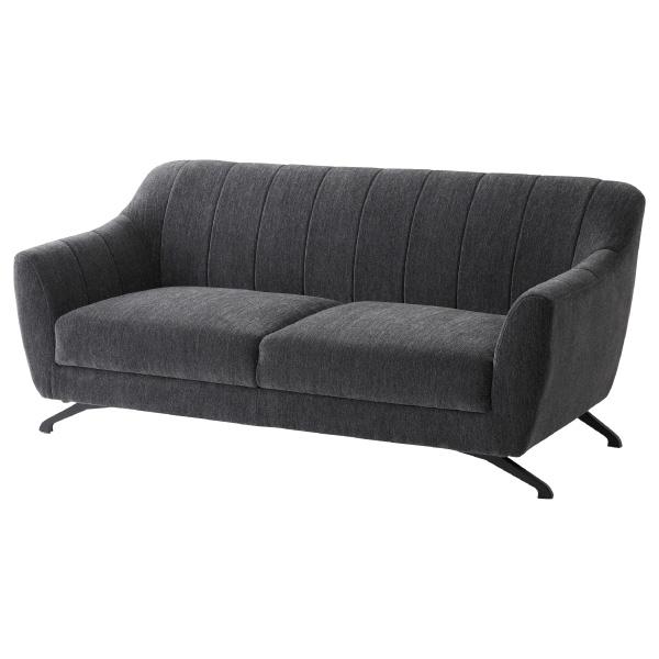 東谷 ソファー 2人掛け ポケットコイル スチール ファブリック カーブ