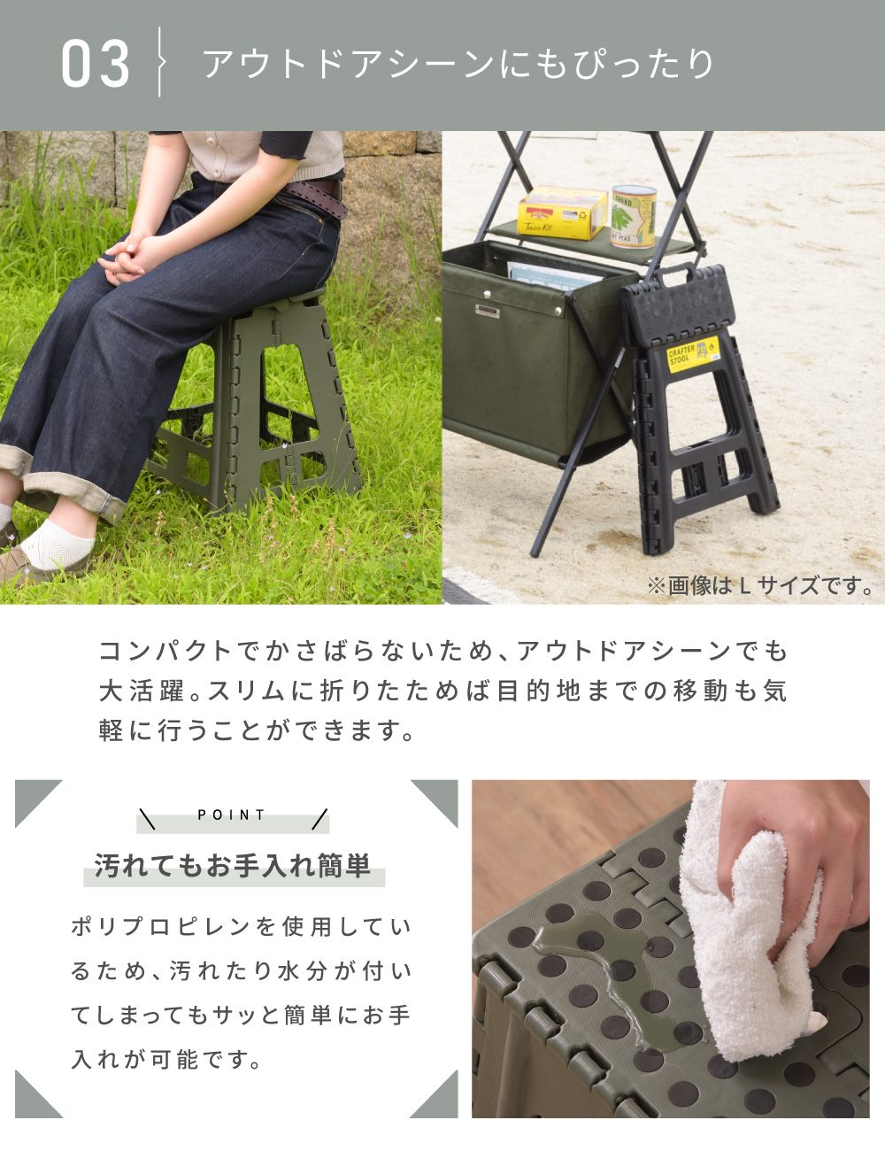 脚立 踏み台 おしゃれ はしご 高さ45cm 折りたたみ ステップ台 スツール クラフタースツール アウトドア キャンプ