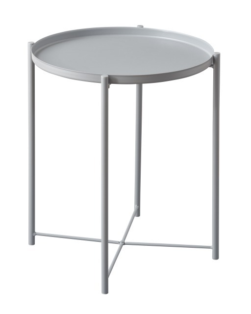 サイドテーブル トレーテーブル トレー シンプル ブラック ホワイト グレー ナイトテーブル ミニテーブル 花台 お盆 スチール