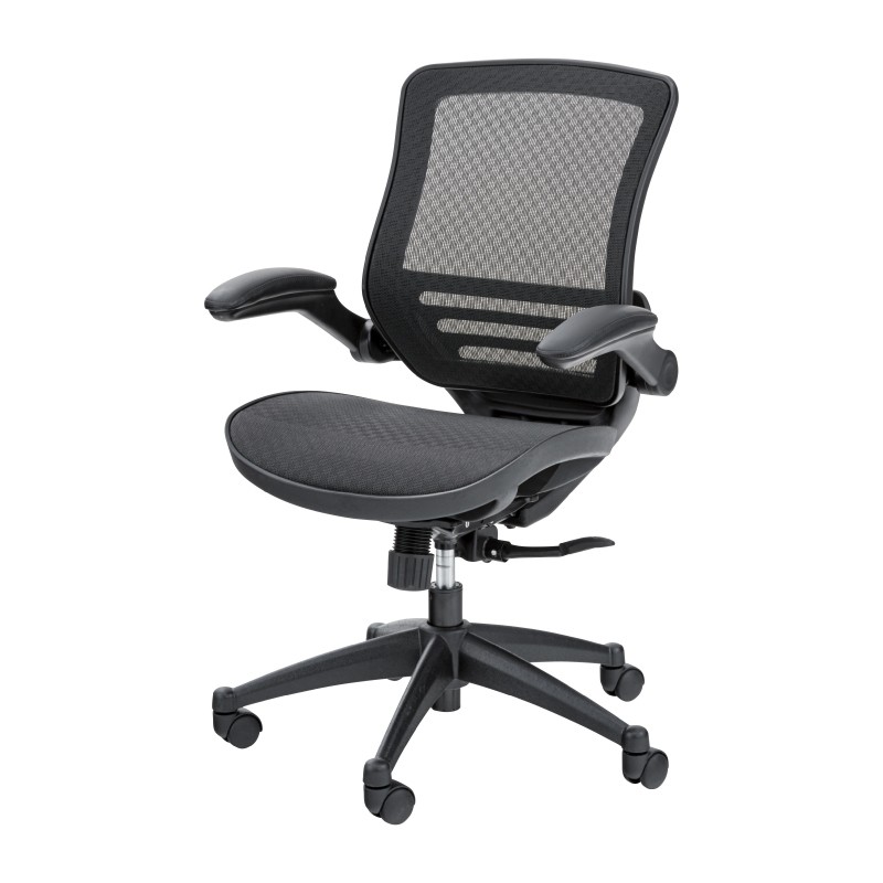 デスクチェア オフィスチェア チェア 椅子 おしゃれ 黒 ブラック メッシュシート ゲーミング ロッキング キャスター 回転 昇降 高さ調節 肘付き  ソフトレザー