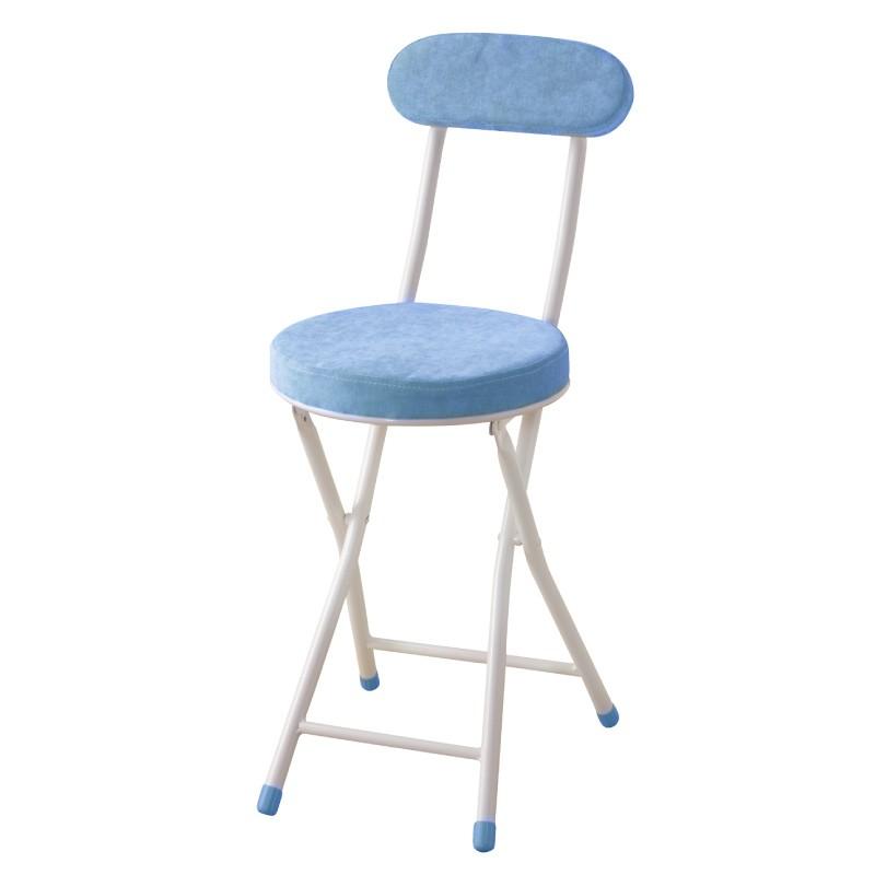 折りたたみ椅子 チェア パイプ椅子 丸椅子 おしゃれ 軽量 白 ホワイト スチール 北欧 イス ブラウン グレー ブルー 円形 丸型 隙間収納 コンパクト スリム｜palette-life｜02