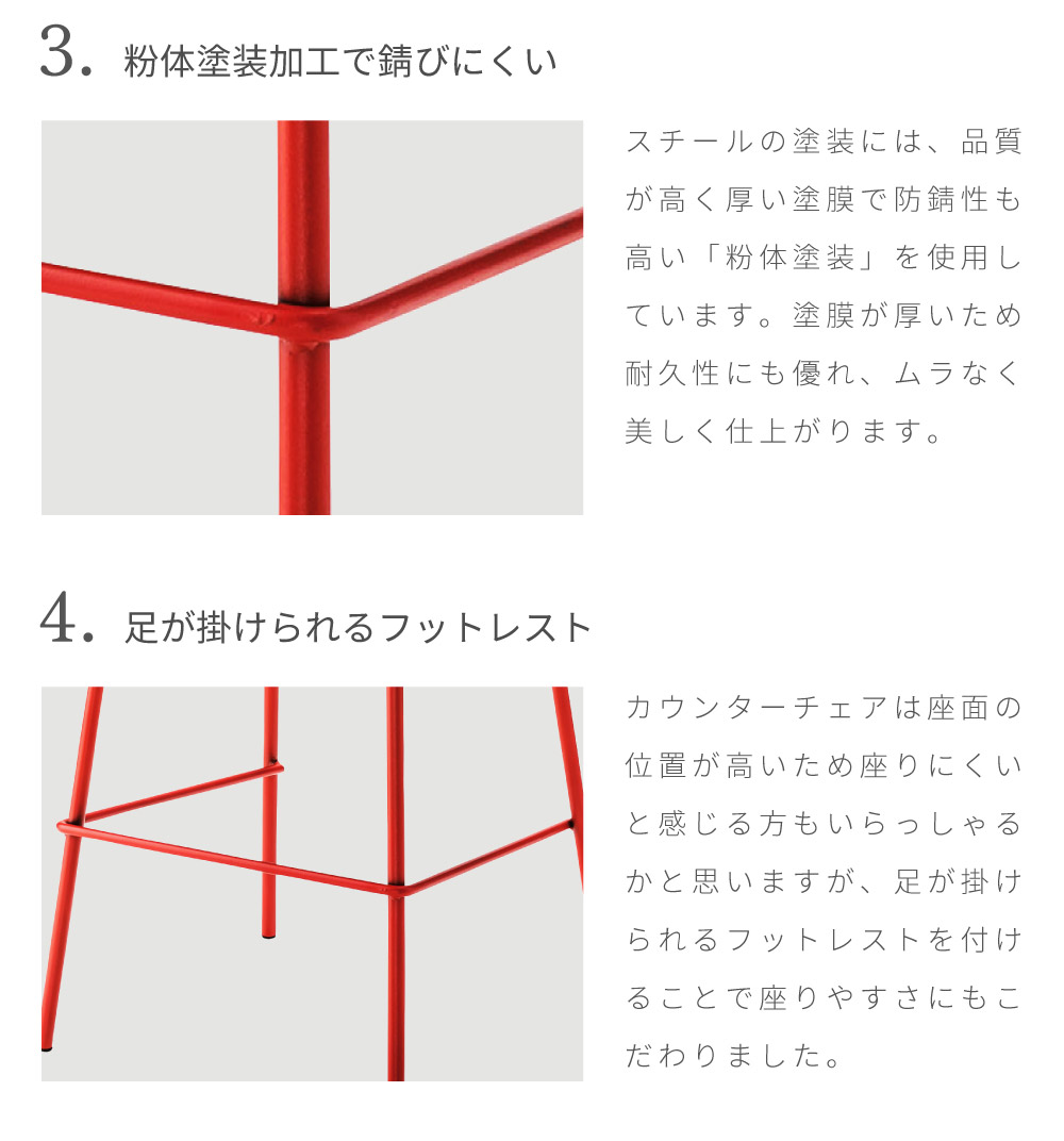 カウンターチェア バーチェア おしゃれ 椅子 チェアー 北欧 インダストリアル スチール レザー 合皮 安い