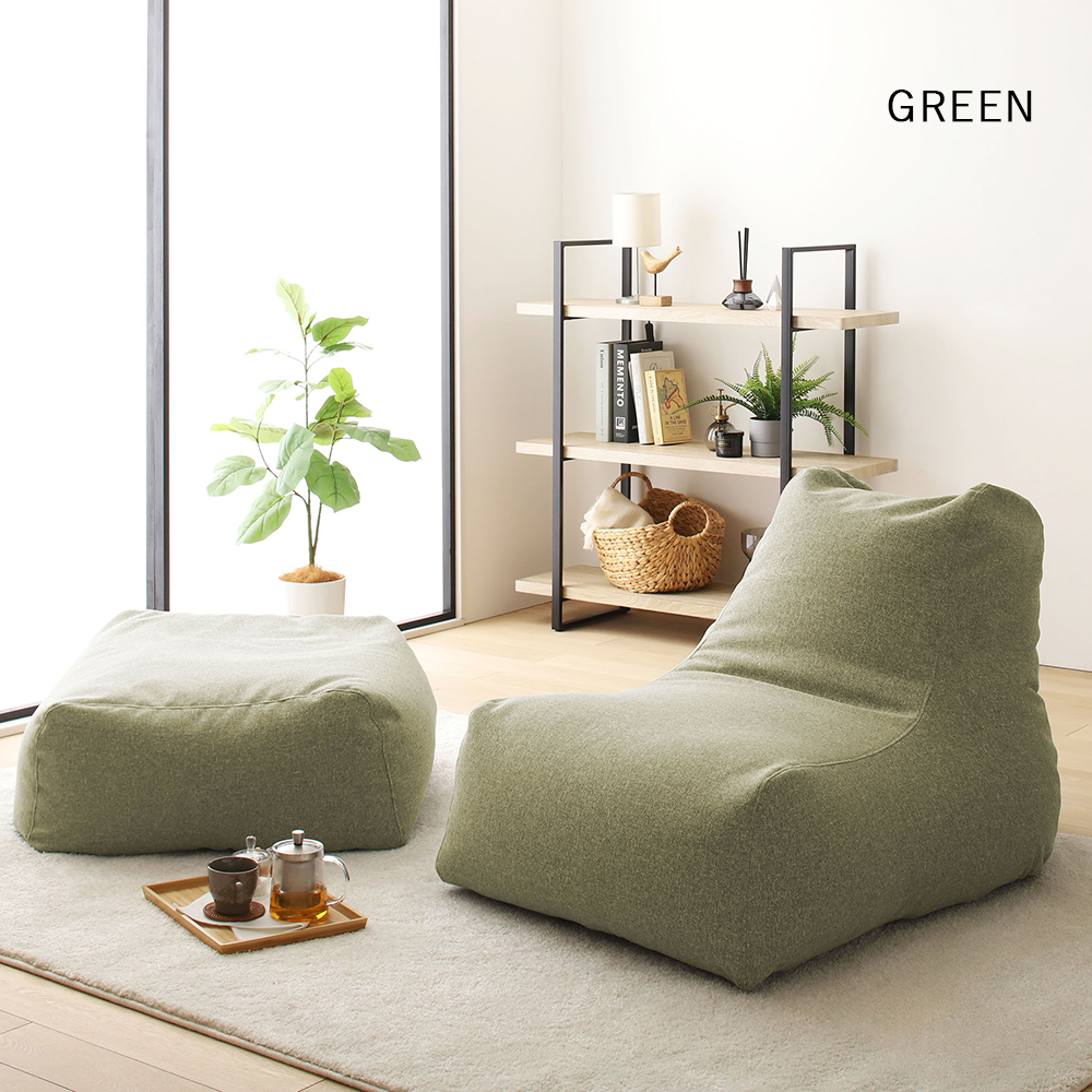 新品 オットマン 単品 グリーン ビーズクッション ソファ 足置き 大きい 新品 オットマン 単品 グリーン ビーズクッション ソファ 足置き