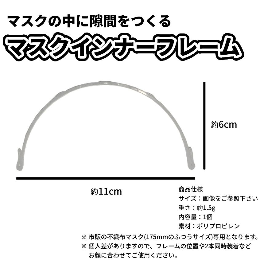 最先端マスク インナー フレーム 横幅17.5cm 3D 蒸れ 簡単 骨 息苦しさ