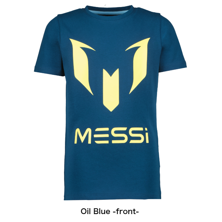 Tシャツ 子供服 男の子 女の子 キッズ ジュニア 半袖tシャツ ロゴ 黒 リオネル メッシ MESSI アルゼンチン サッカー  Logo-tee-Messi