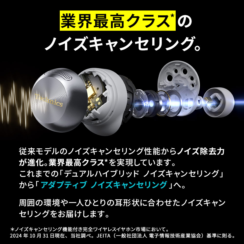 Technics（テクニクス） 公式店 イヤホン EAH-AZ100 ノイズキャンセ