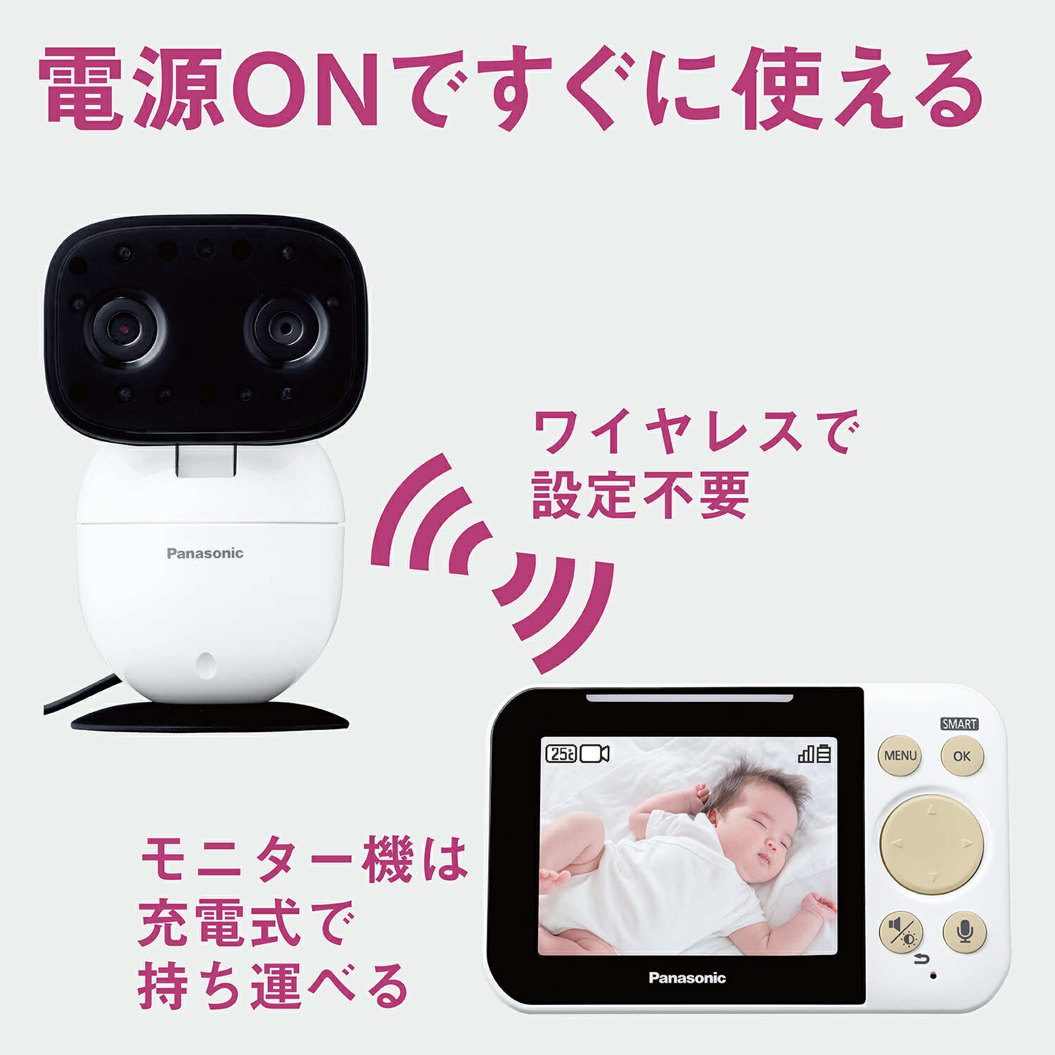 Panasonic（パナソニック） 公式店 ベビーモニター KX-HC750