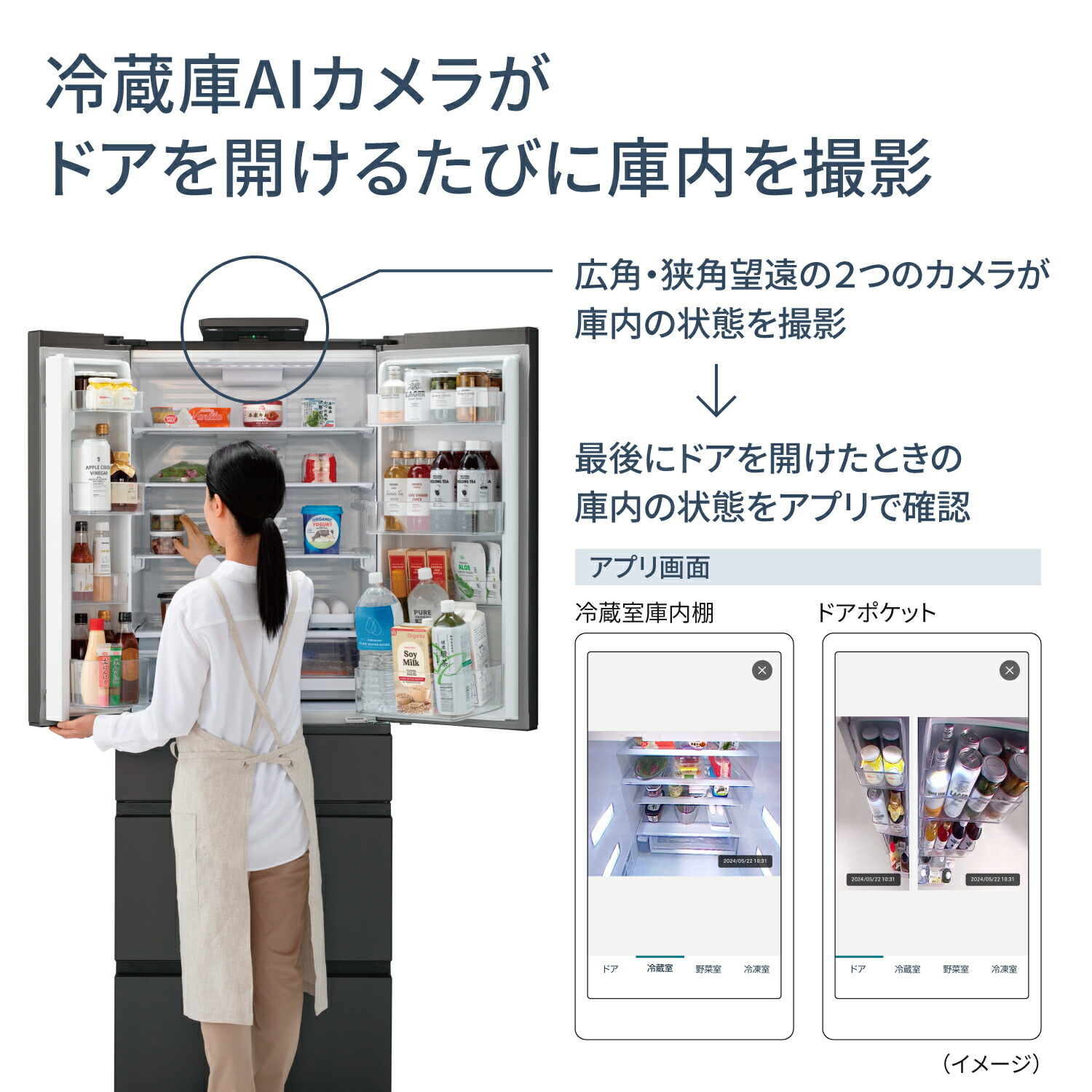 Panasonic（パナソニック） 公式店 AIカメラ NY-PCZE2 庫内確認 食材