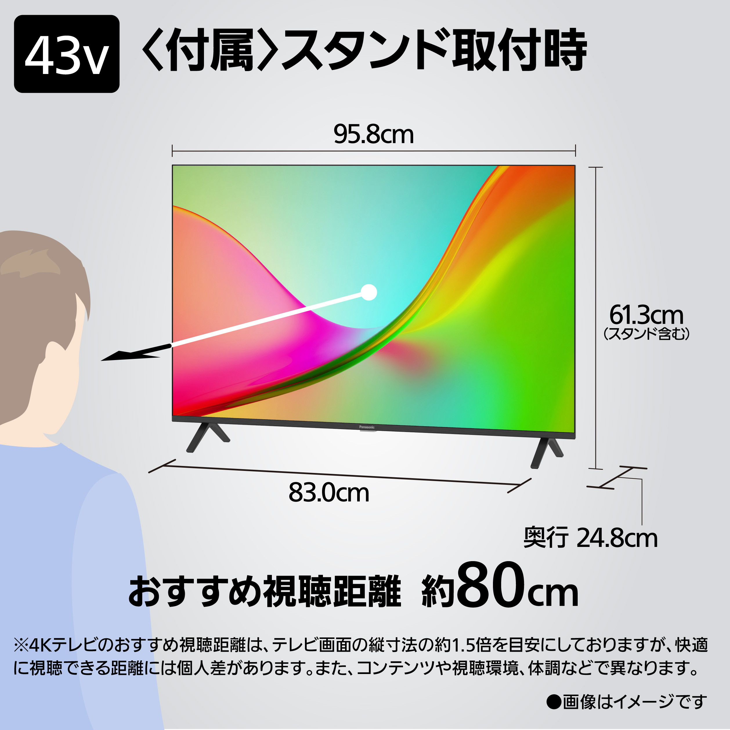 VIERA 予約 公式店 パナソニック テレビ TV-43W80C 4K 液晶 43v型