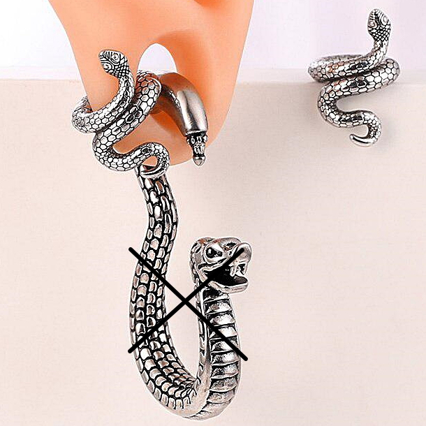 8G スネーク 蛇 ヘビ セグメント 軟骨 マグネット ステンレス