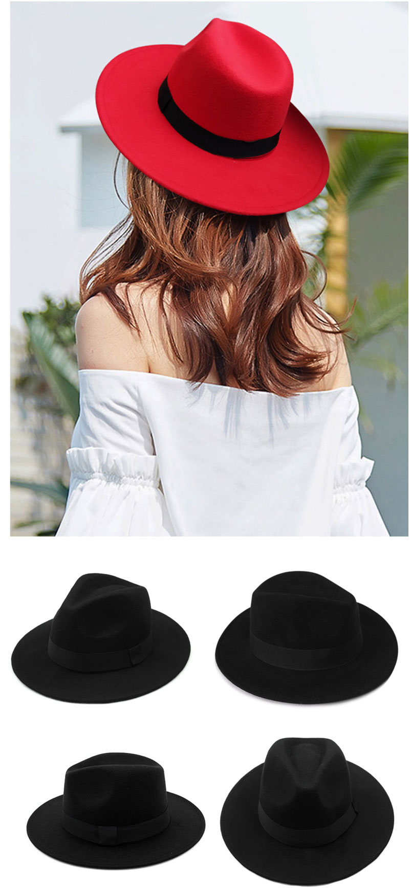 フェルトハット つば広帽子