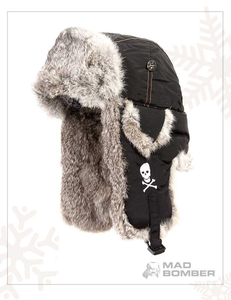 304 SKULL BLK hat キャップ ハット スキー帽子 ロシア パイロット