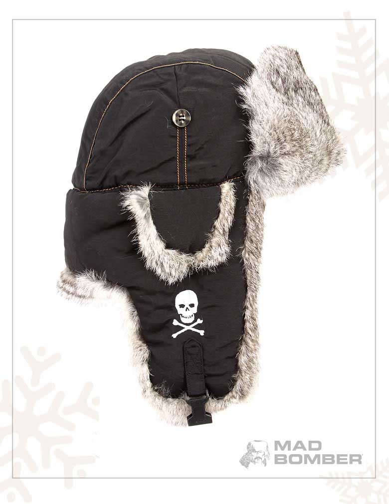 304 SKULL BLK hat キャップ ハット スキー帽子 ロシア パイロット