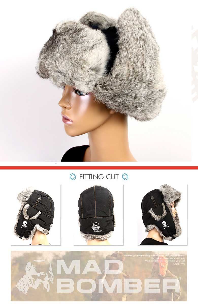 304 SKULL BLK hat キャップ ハット スキー帽子 ロシア パイロット