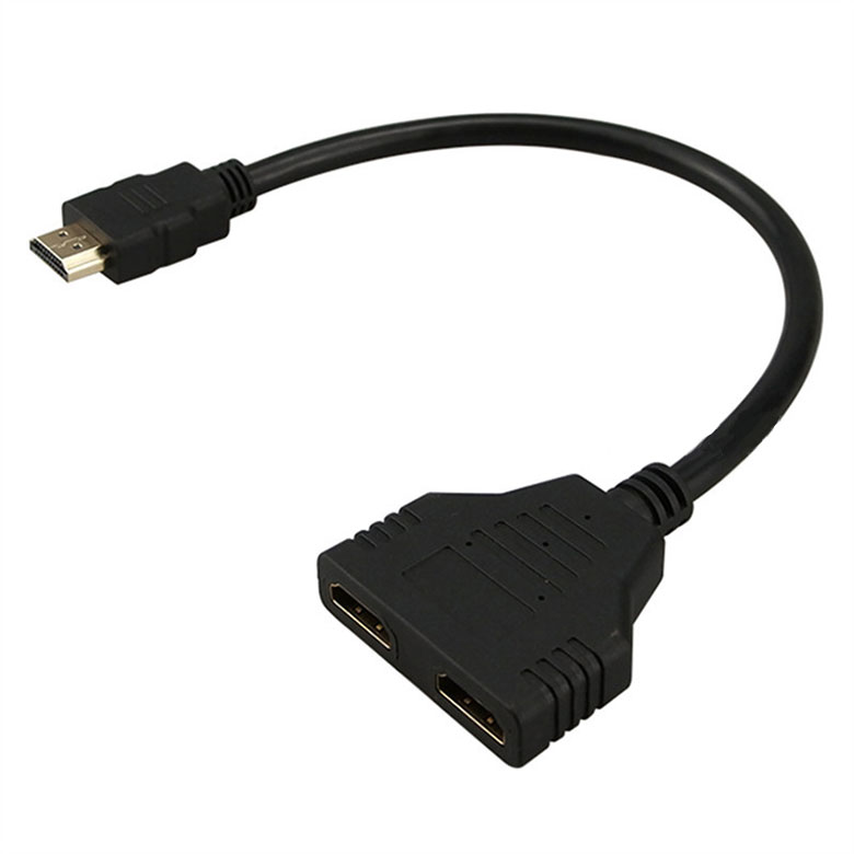 HDMI スプリッター 分配器 分配ケーブル hdmiケーブル 1入力2出力 1つのHDMI入力を、同一同型モニタ2台にクローン : za9363 :  PANCOAT - 通販 - Yahoo!ショッピング