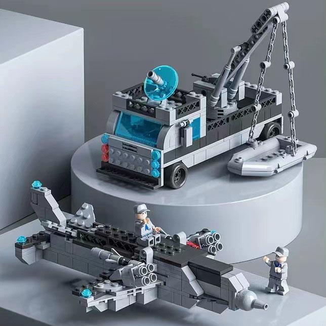 2点セット】レゴ互換品 LEGO互換品 駆逐艦 1560粒 マイクラ風 ダーク 