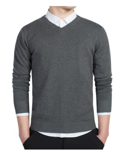 セーター Vネック メンズ スクールセーター ビジネス コットン100% ニット 長袖 ゆったり 無...