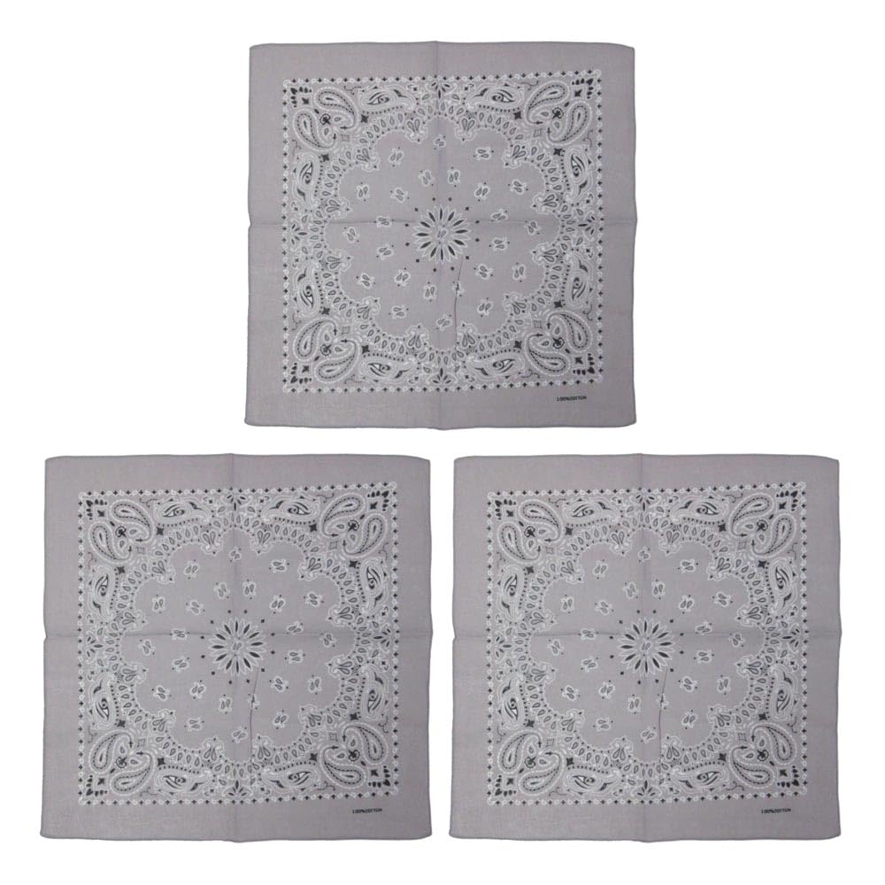 バンダナ ペイズリー柄 おしゃれ 綿100% 3枚セット 大判 ランチクロス