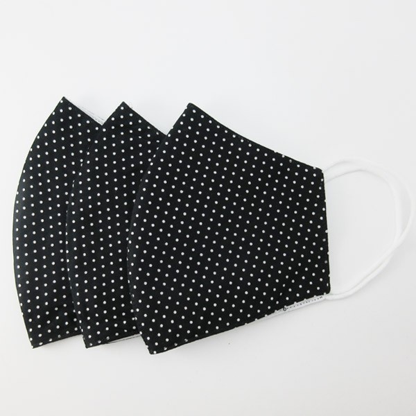 布マスク 立体 3枚セット 綿 3層構造 ファッションマスク 飛沫防止