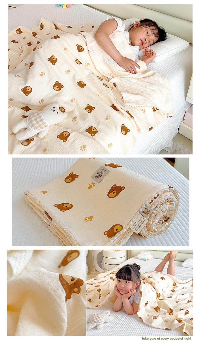 ガーゼケット 4重ガーゼ シングル 150×200cm 夏用 綿100% かわいい 花