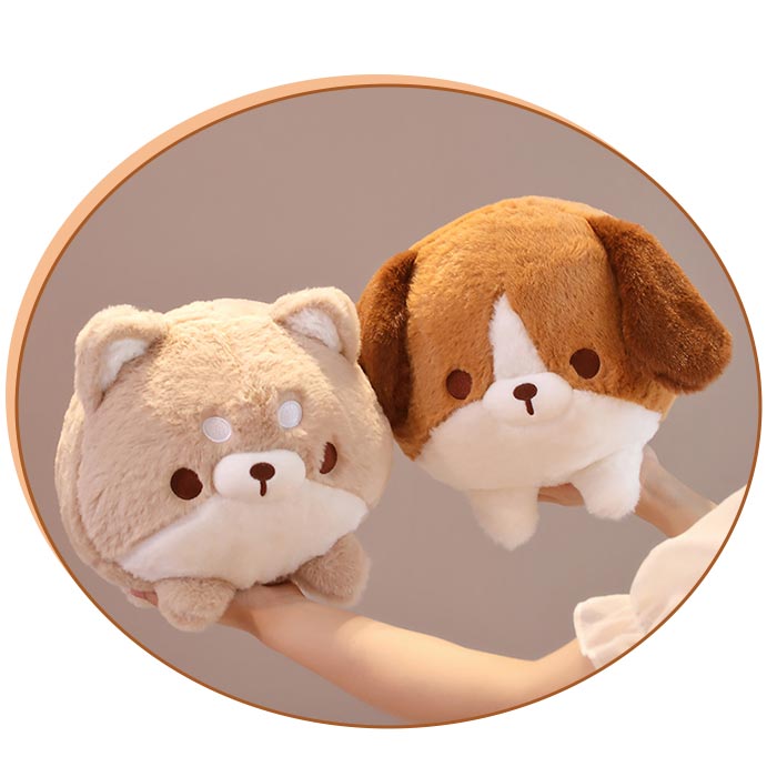 イヌ いぬ 犬 抱き枕 ぬいぐるみ クッション 丸い かわいい ワンちゃん