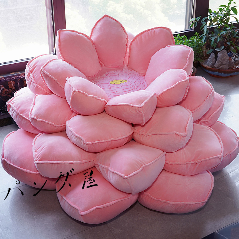 蓮の花 座布団 クッション ソファー フロアクッション 厚め ふわふわ