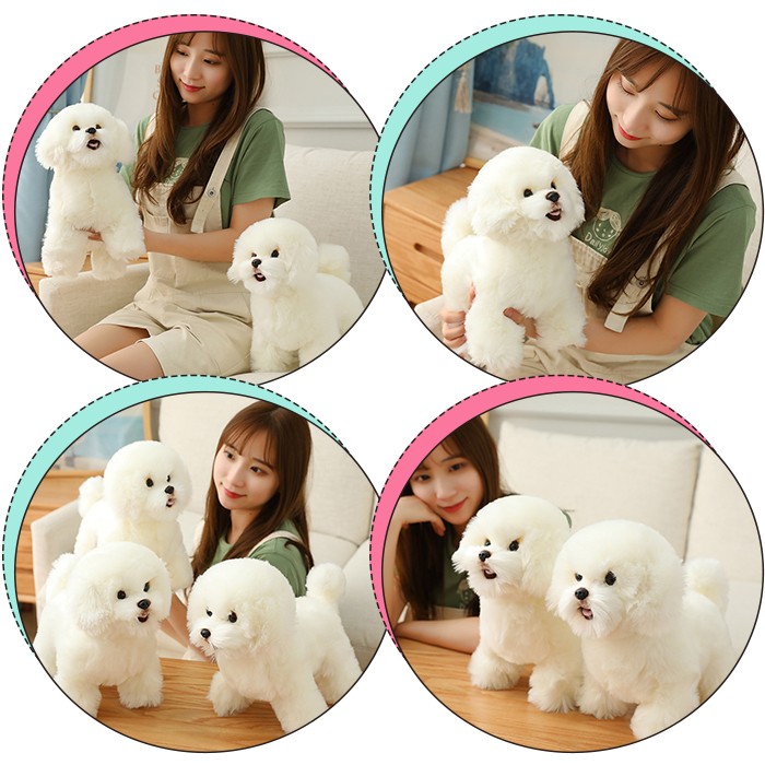 ぬいぐるみ いぬ ビションフリーゼ 犬イヌ 動物 リアル アニマル ワン