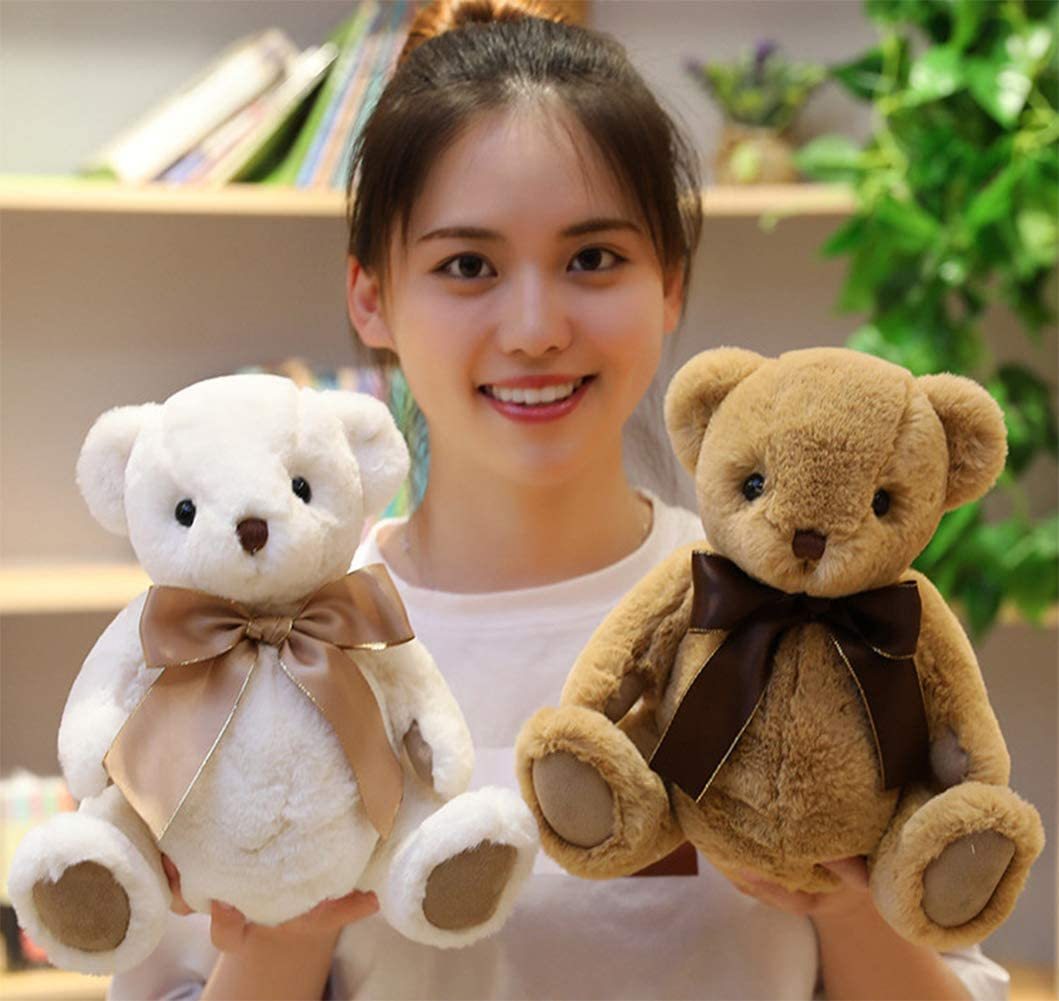 #おもちゃ　ぬいぐるみ　熊　べアー　ベージュ　チェック柄リボン　クマ　熊 楽天市場】チェックのリボンが付いたクマちゃんぬいぐるみ 1個