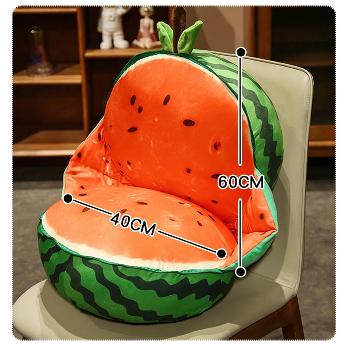 座布団 クッション スイカ 本物そっくり 柔らかい スイカ抱き枕 レッド
