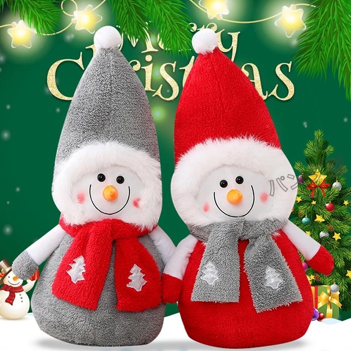 スノーマン ぬいぐるみ クリスマス 飾り 雪だるま 人形 置物 雑貨