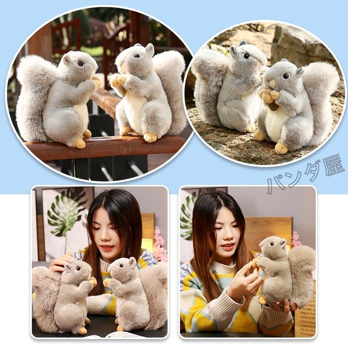 アニマルマスコット ぬいぐるみ 5体 セット うさぎ くま リス 人形 リスぬいぐるみ 動物 アニマル リアル おもちゃ子供 誕生日 クリスマス