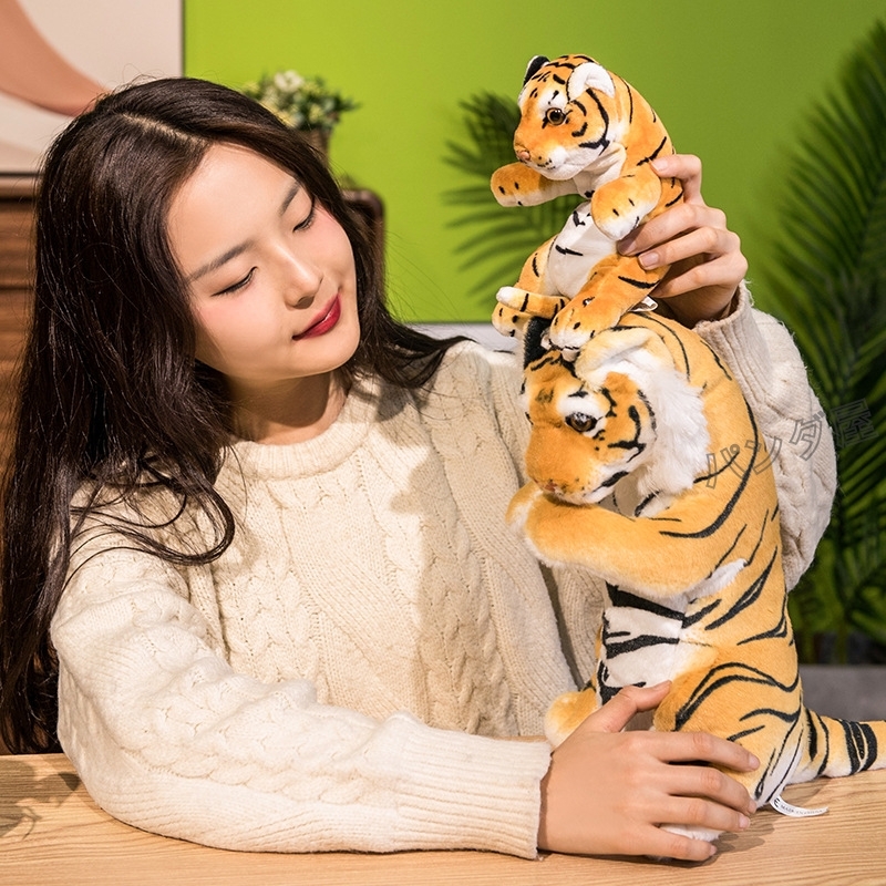 親子タイガーぬいぐるみ 虎 可愛い リアルトラ 置物 癒し系 寝添え