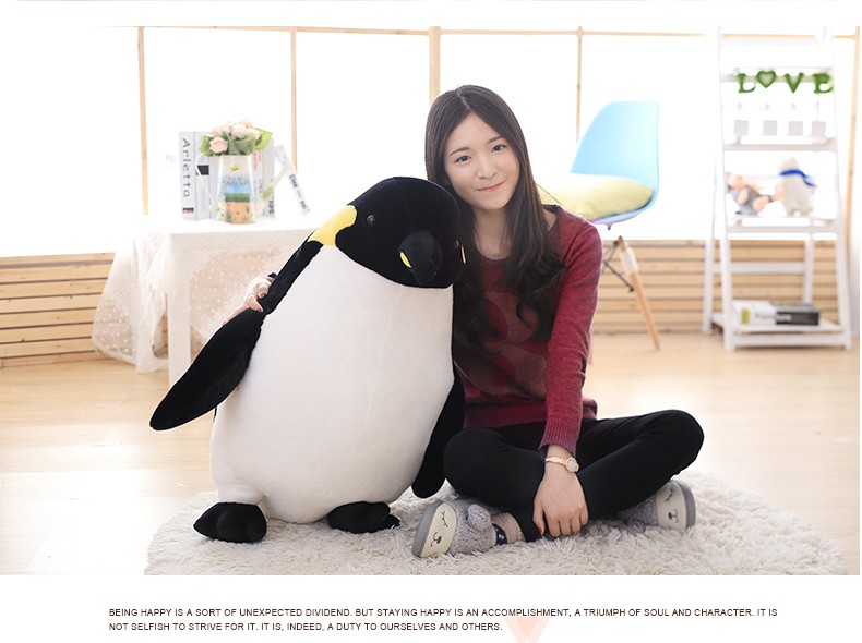 ペンギンリアルぬいぐるみ可愛い 抱き枕 クッションおもちゃふわふわ