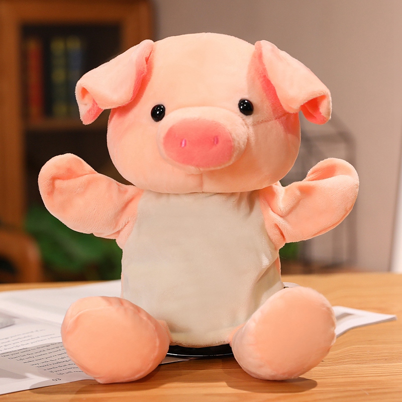 ハンドパペット 指人形 動物 アライグマ ワニ ぶた ぞう ぬいぐるみ