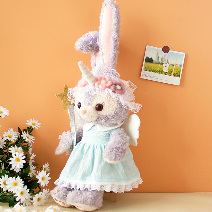 フリルワンピース3点セット ぬいぐるみ 用 着せ替え 可愛い コスチューム ピンク グリーン 衣装 ワンピース ヘッドドレス リボン 魔法の棒付き 服装セット