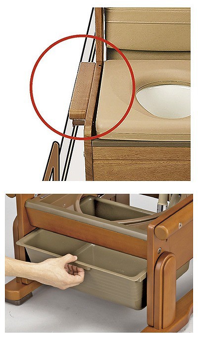 最終決算さわやかチェアCH 肘掛け自在 ホット便座タイプ 8242 ウチヱ トイレ関連用品