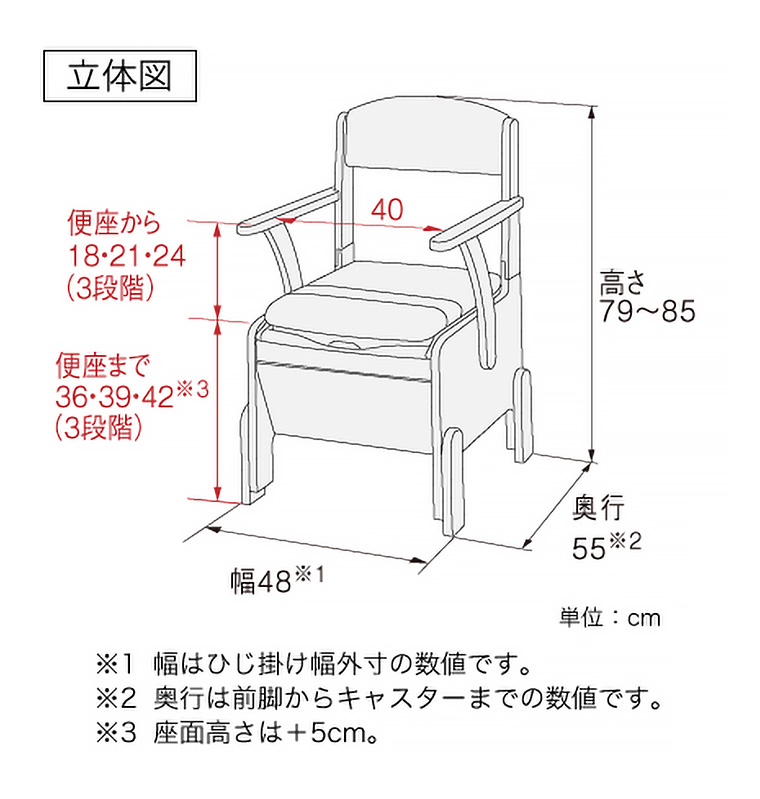 安寿 ポータブルトイレ 家具調トイレ コンパクト 533-670 標準