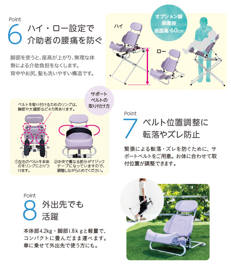 子ども用シャワーチェア SOCOTTO